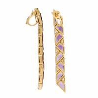 Marina B, Amethyst and Peridot Earrings