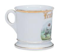 An Unusual Fraternal Butcher's Porcelain Occupational Shaving Mug