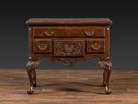 A Chippendale Style Carved Mahogany Dressing Table