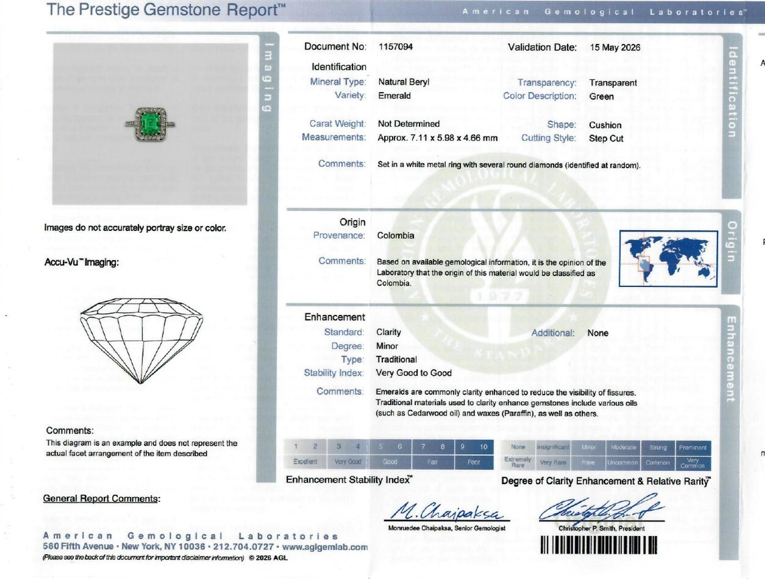 Art Deco, French, Colombian Emerald, Diamond, and Platinum Ring