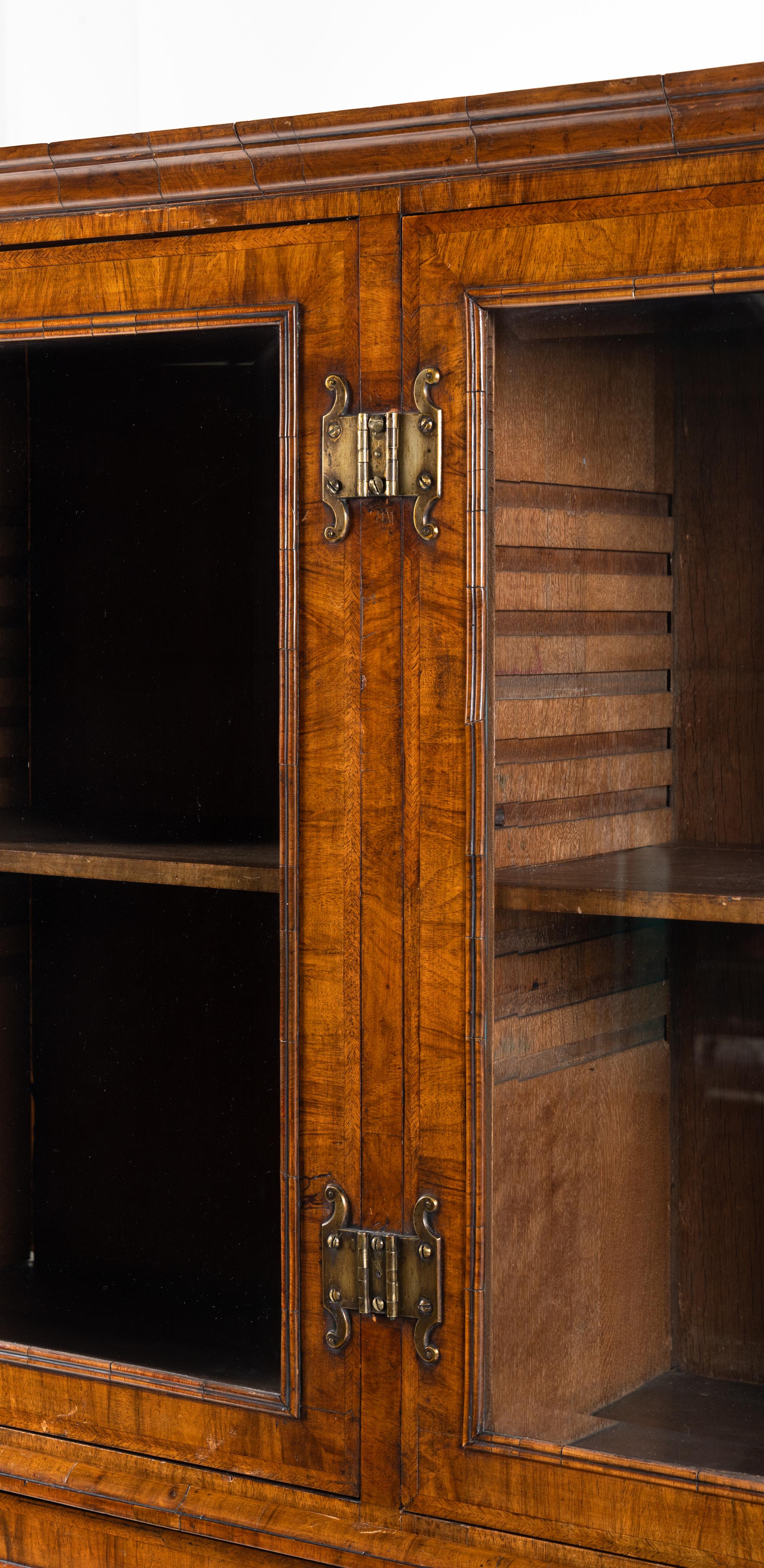 An English Walnut Bookcase