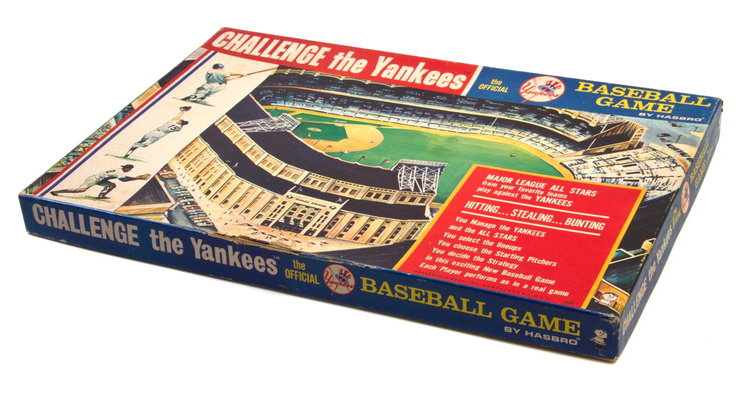 (BASEBALL) CHALLENGE THE YANKEES BOARD GAME. 1964 board game by Hasbro with complete contents.