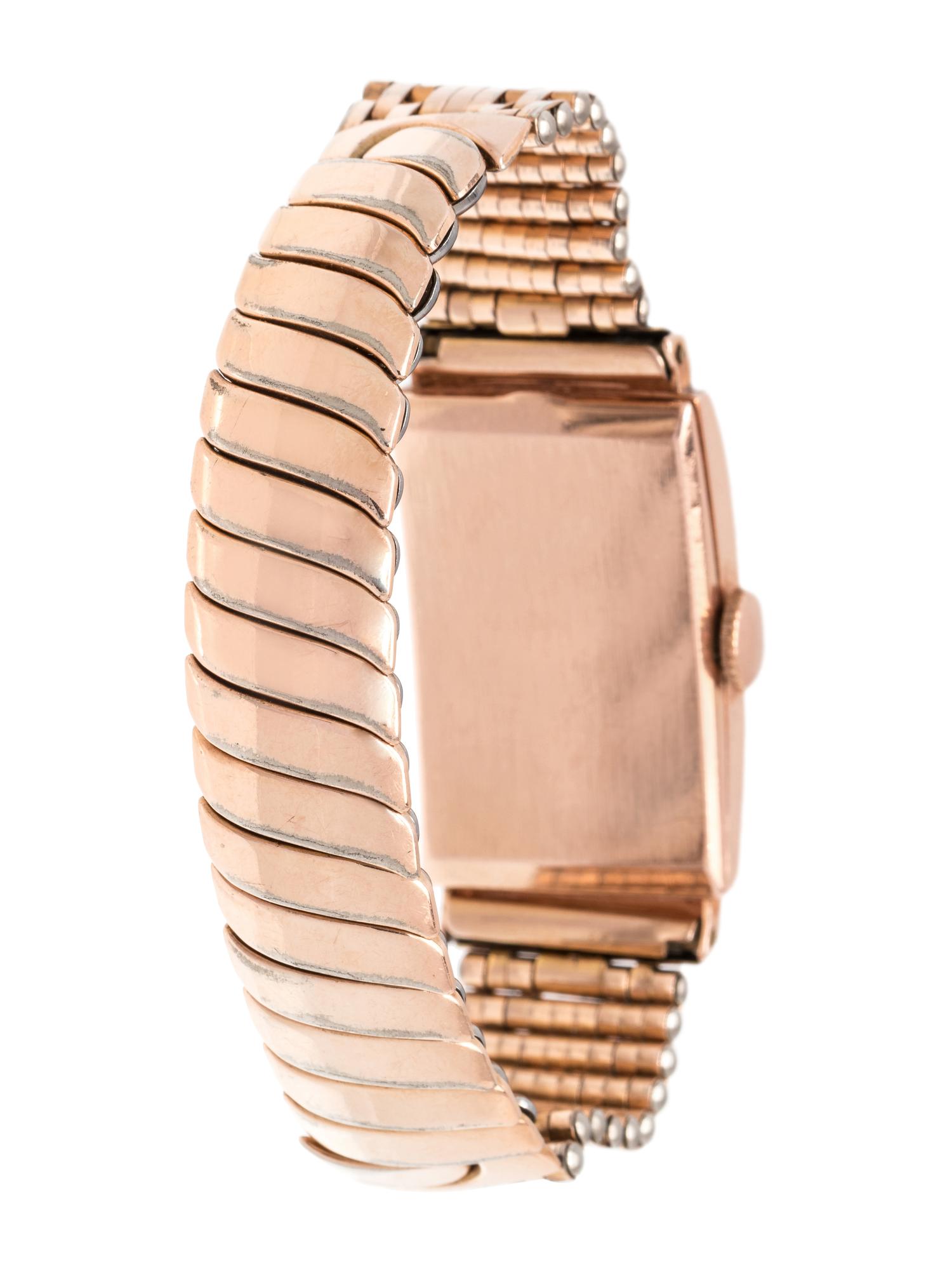 LONGINES, VINTAGE, 14K PINK GOLD WRISTWATCH