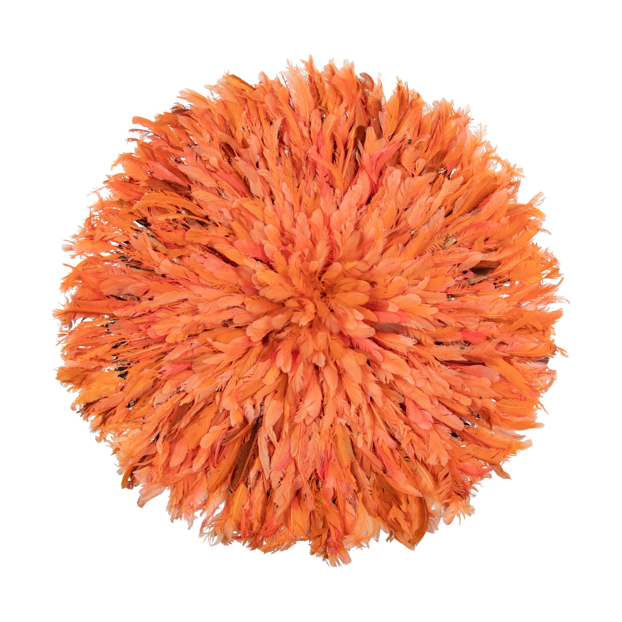 An Orange Feather Juju Headdress