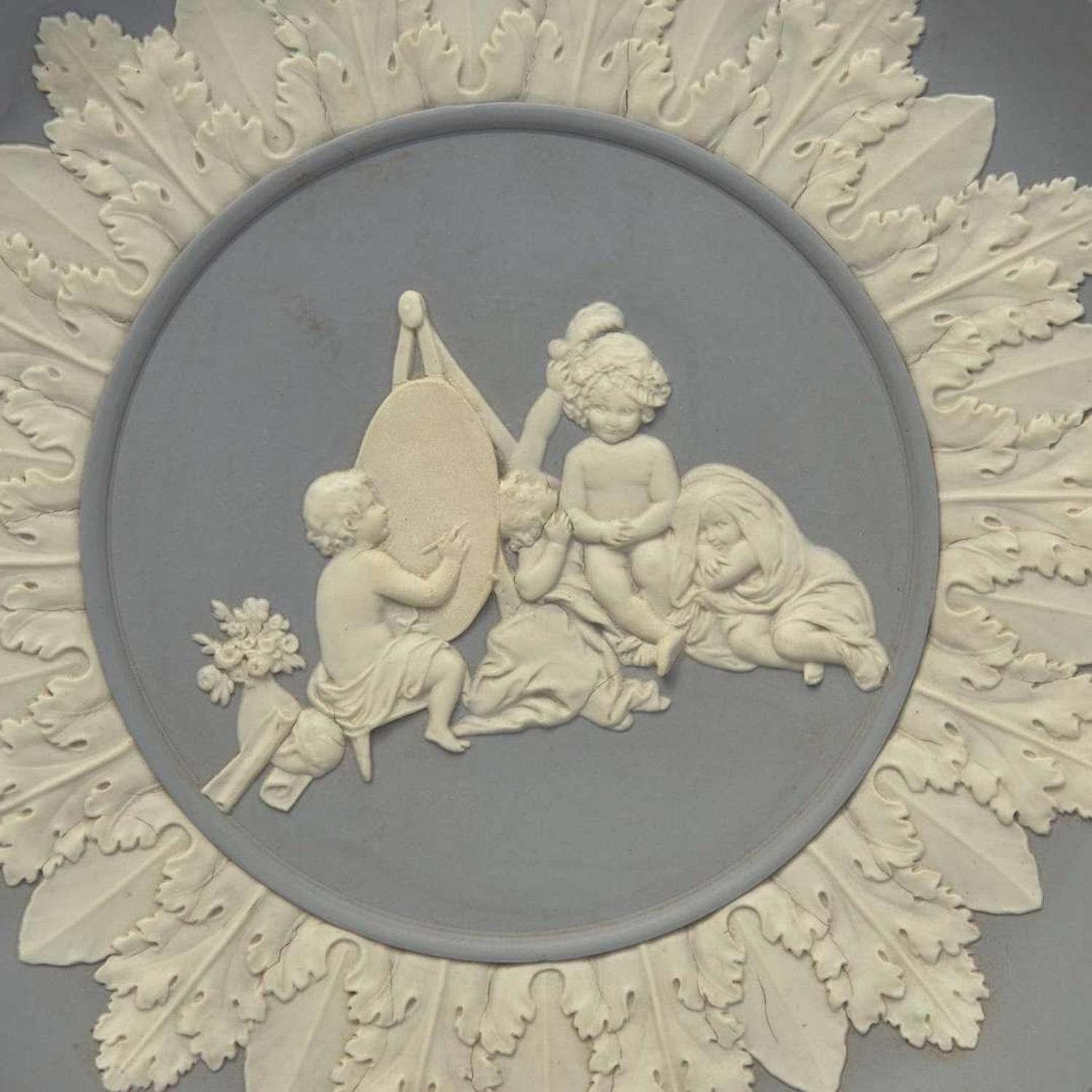 A Wedgwood Solid Blue Jasperware Infant Academy Dish UK, circa 1790