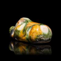 A Small Chinese Sancai Glazed Pottery Boar, Tang Dynasty 唐 三彩陶豬