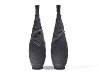 A Pair of Bronze Vases
