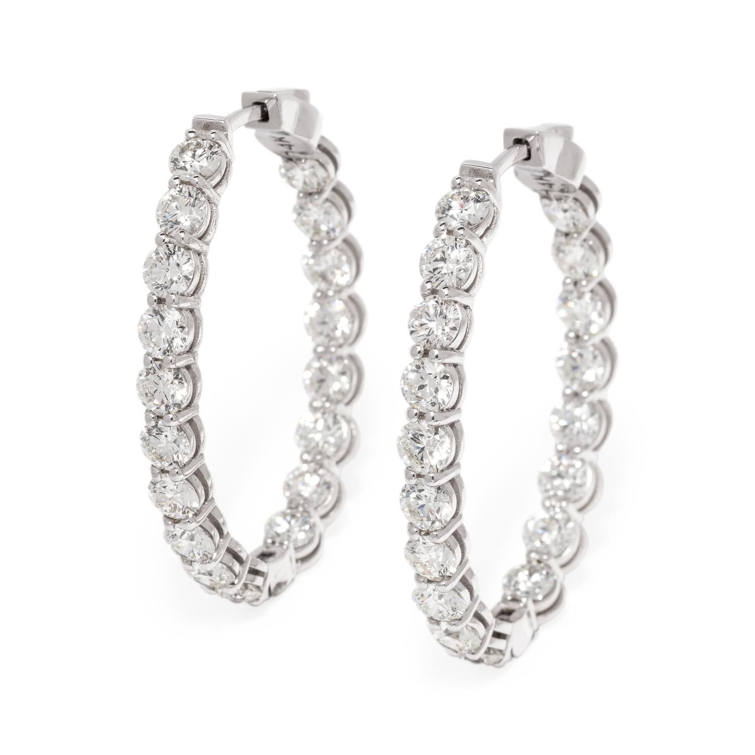 DIAMOND HOOP EARRINGS