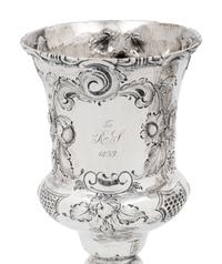 Two American Silver Repoussé Goblets