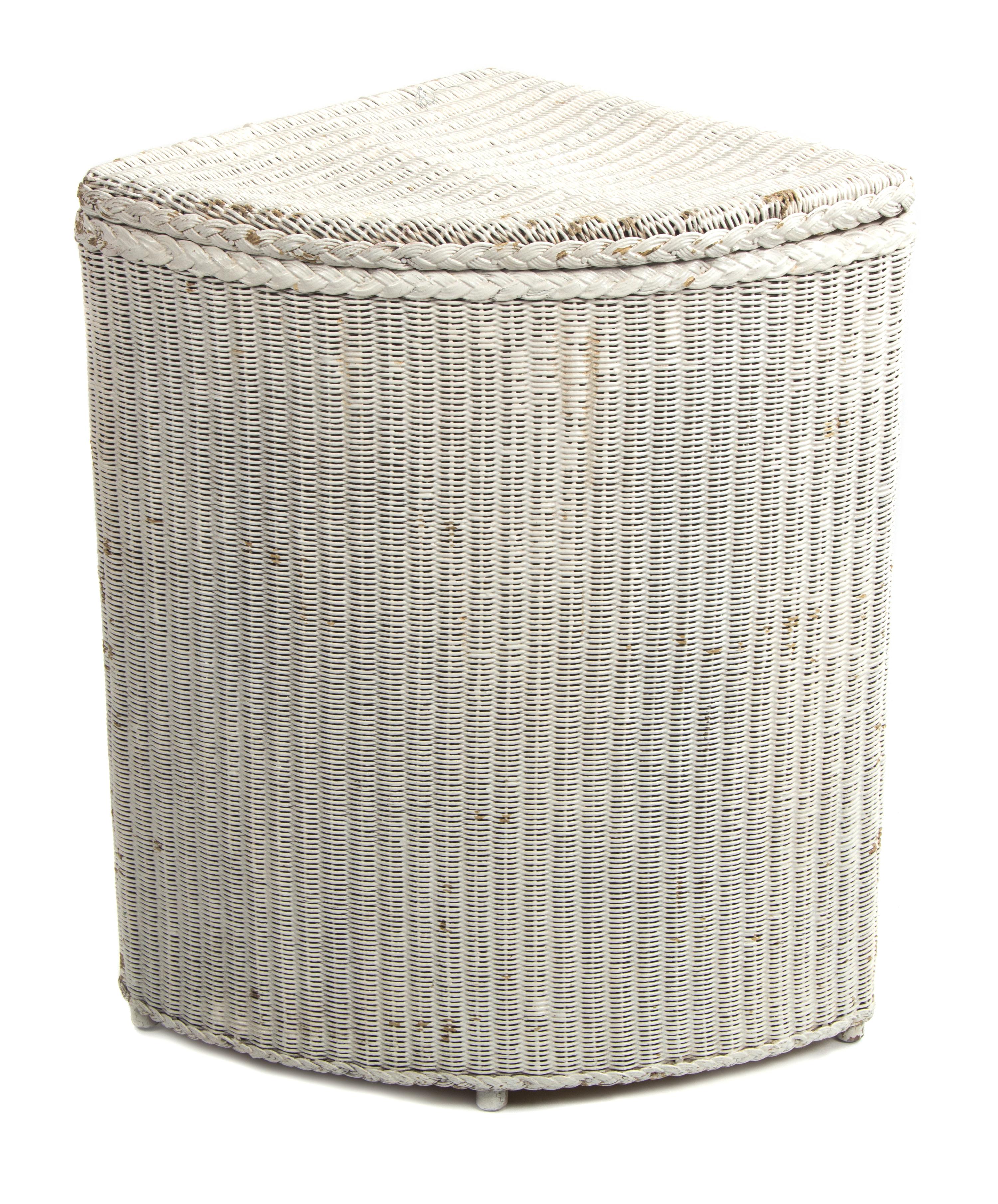 A Wicker Corner Hamper
