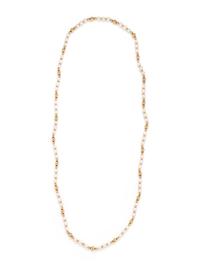 YELLOW GOLD AND CULTURED PEARL NECKLACE