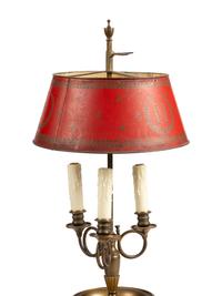 An Empire Style Gilt Metal Bouillotte Lamp