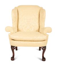 A George III Style Mahogany Wing Armchair