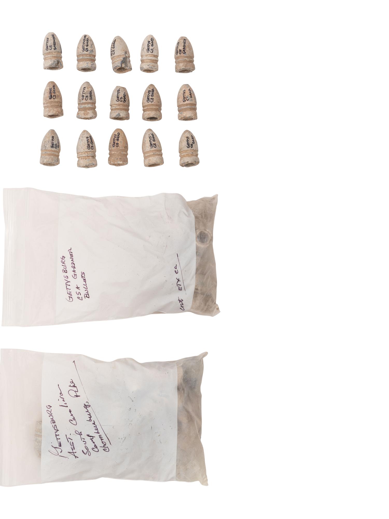 [MILITARIA]. Large collection of excavated relics, many from Civil War battlefields.