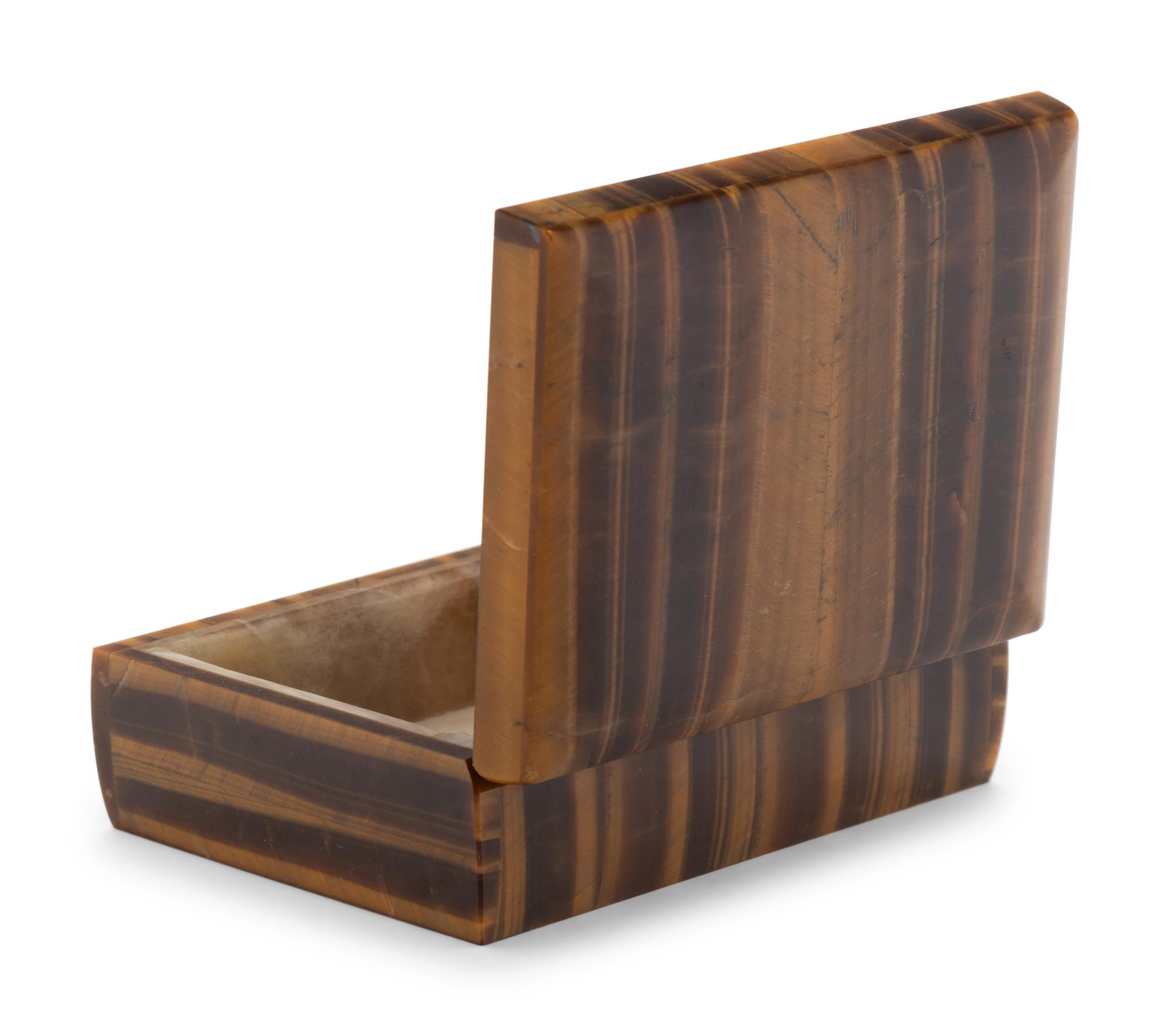 A Tiger's Eye Table Casket