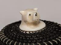 Baleen Basket, with Polar Bear Finial