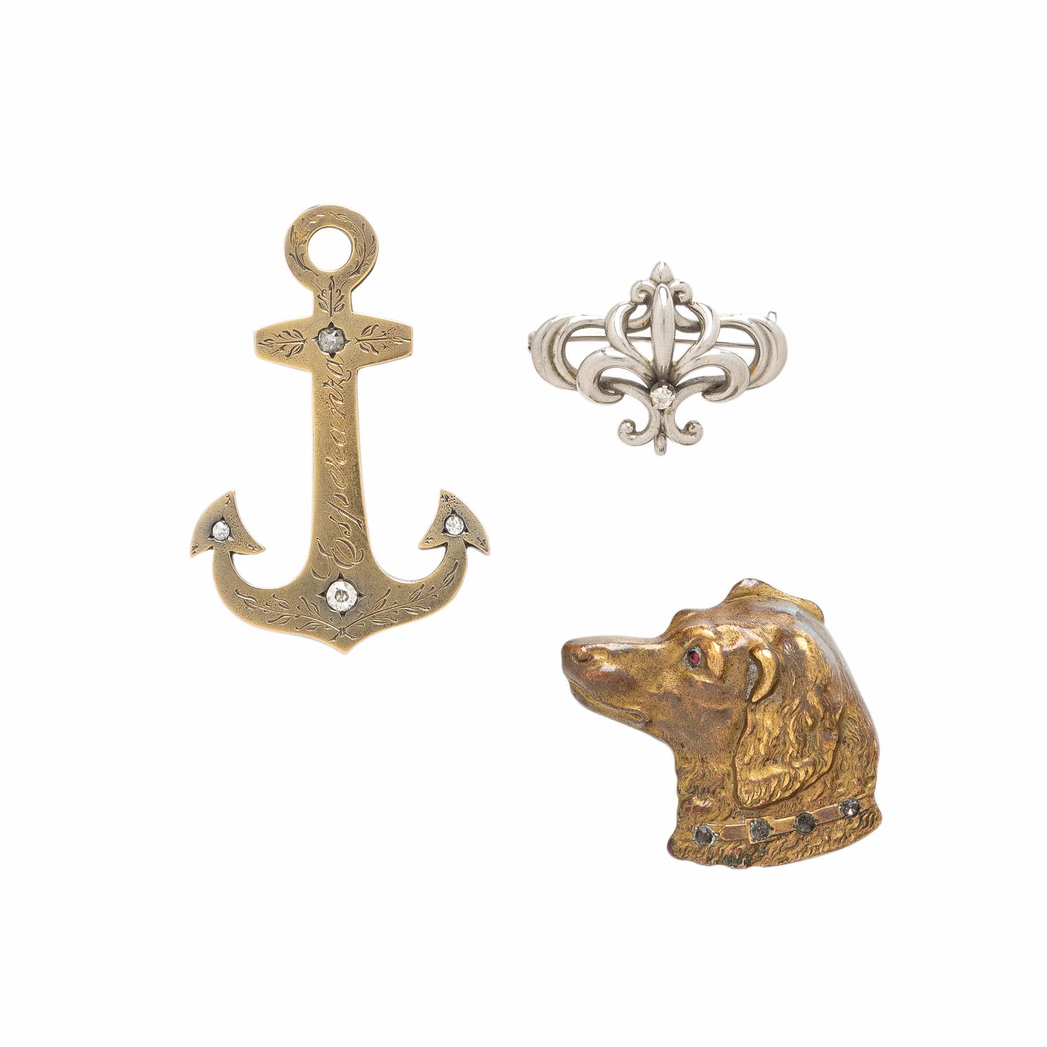 Collection of Multigem Brooches