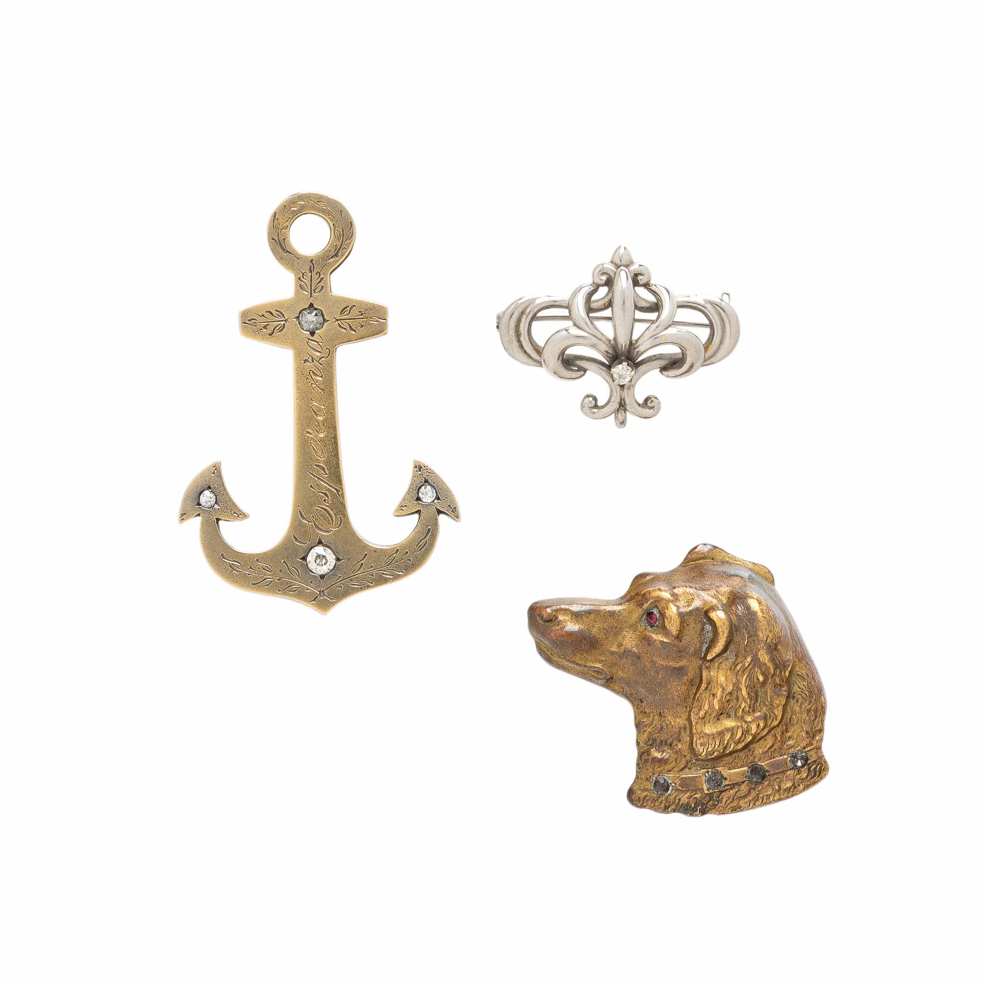Collection of Multigem Brooches