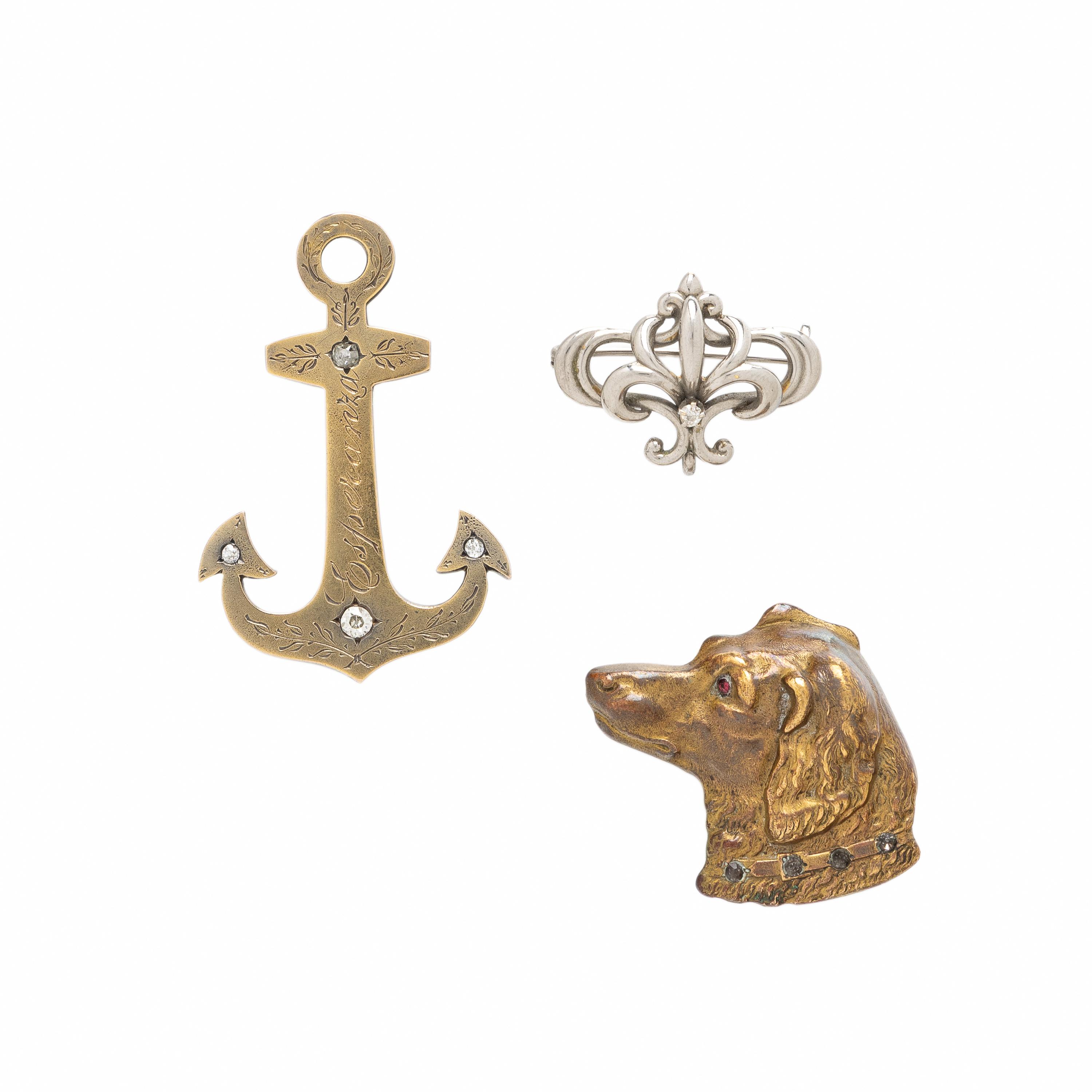Collection of Multigem Brooches