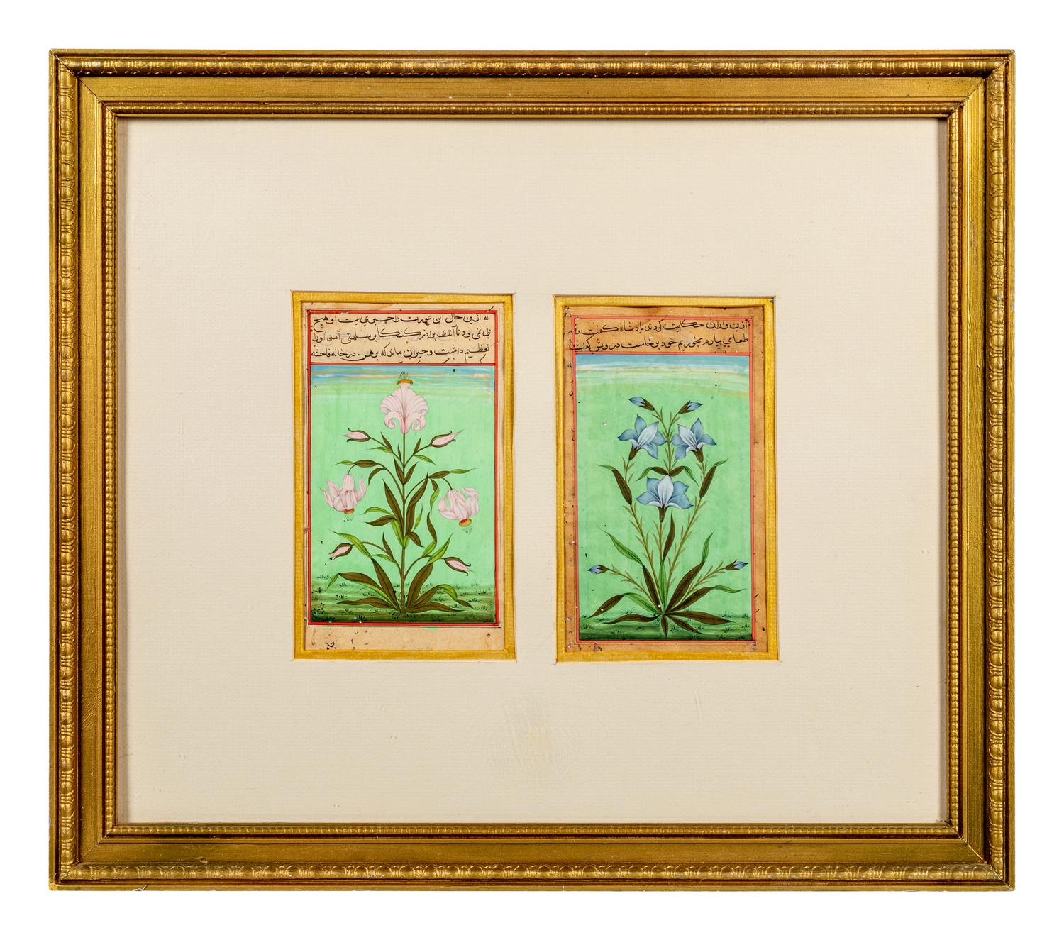 Five Indian Illustrated Manuscript Leaves