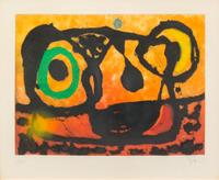 Joan Miro, (Spanish, 1893-1983), Tete au soleil couchant, 1967