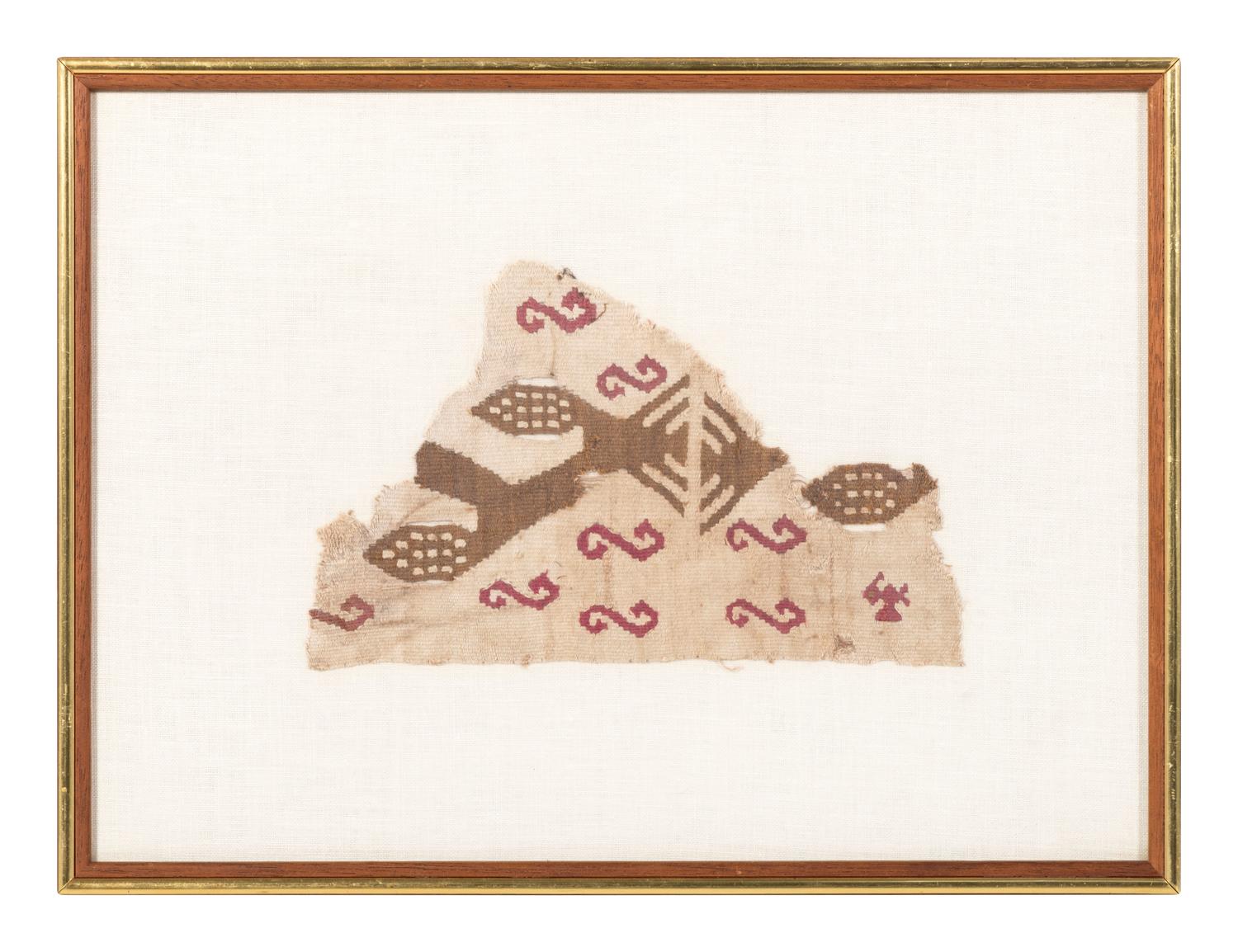 Four Peruvian Woven Cotton and Wool Textile Fragments