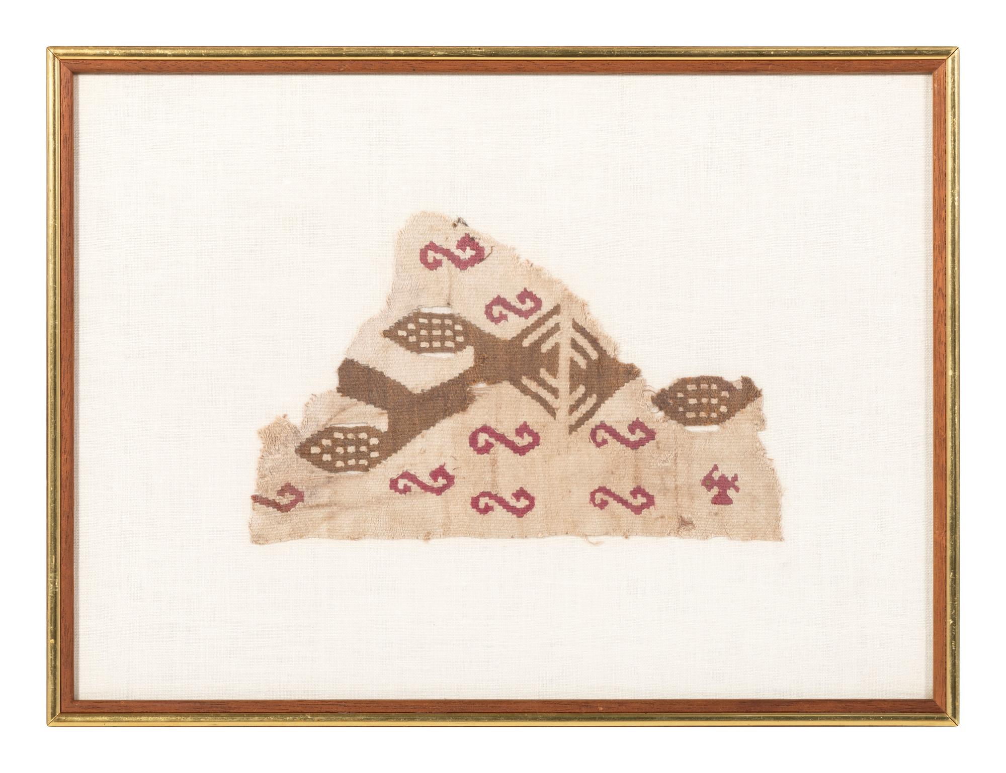 Four Peruvian Woven Cotton and Wool Textile Fragments