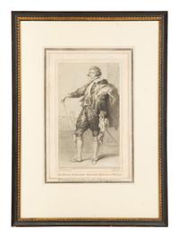 A Group of Six Framed Black and White Engravings of Famous British Figures