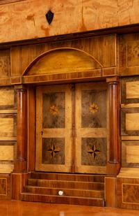 A Biedermeier Karelian Birch Fall-Front Secretary