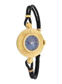 PATEK PHILLIPE, YELLOW GOLD AND BLUE ENAMEL WATCH