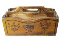 Painted and stenciled cutlery tray pennsylvania, 19th century