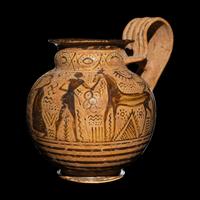 A Greek Geometric Style Black-Figured Vessel