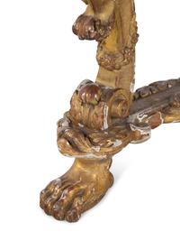An Italian Giltwood Marble-Top Console Table