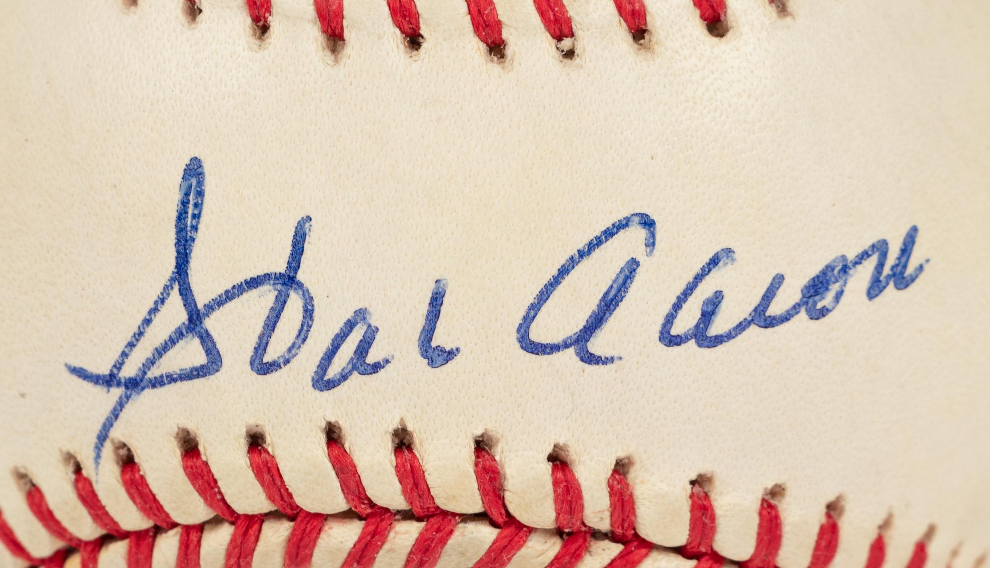 A Hank Aaron Signed Autograph Baseball (Beckett Authentication Services BAS Certified),