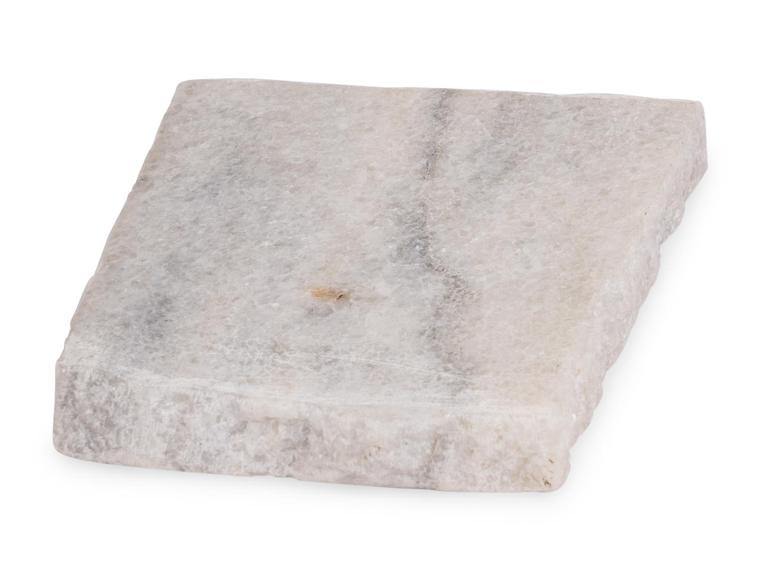 [LINCOLN'S FUNERAL]. A travertine marble fragment from the receiving vault which contained Abraham Lincoln's remains at Oak Ridge Cemetery, Springfield, Illinois, from 4 May to 21 December 1865.