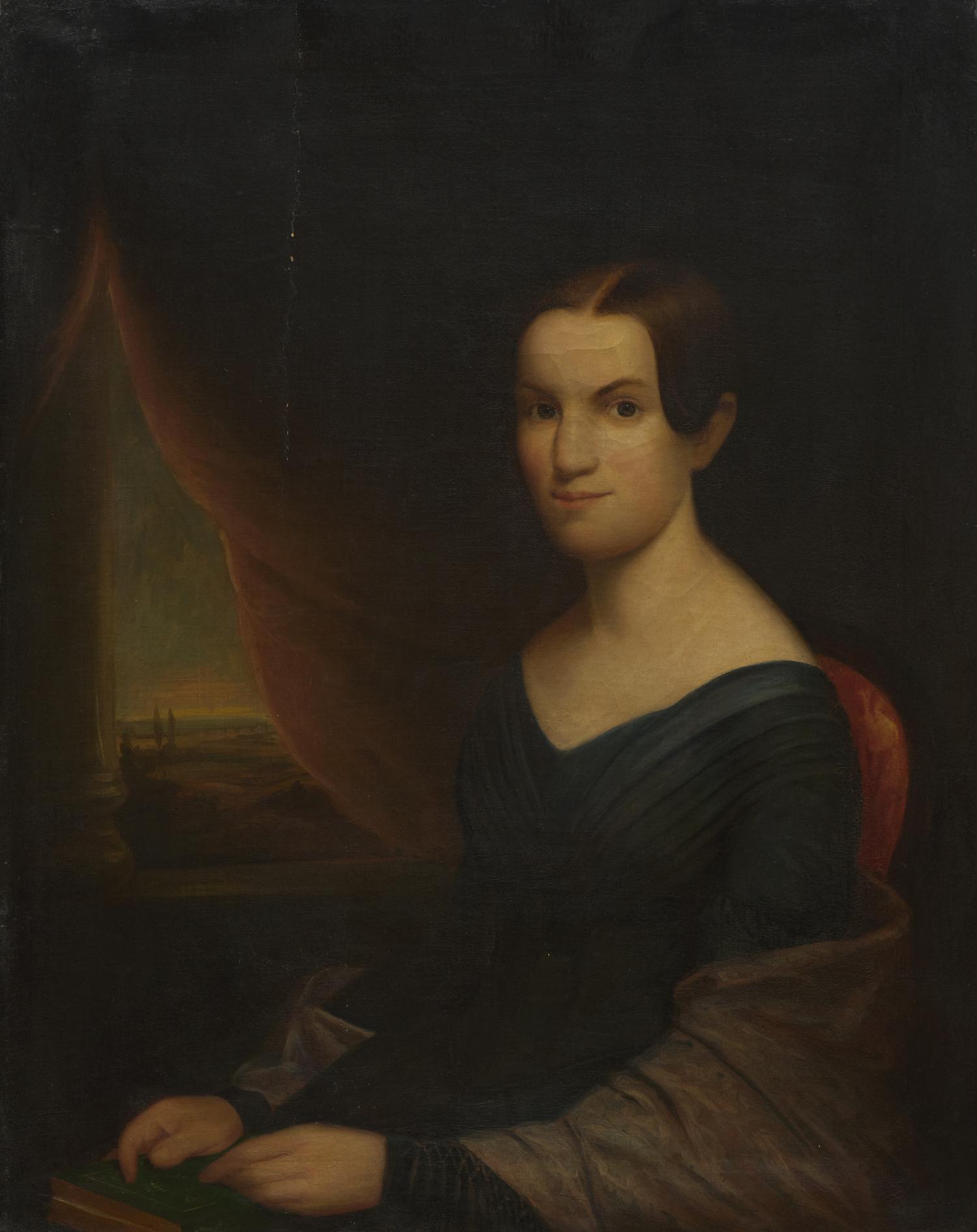 American School 19th Century, A Portrait of a Seated Young Lady
