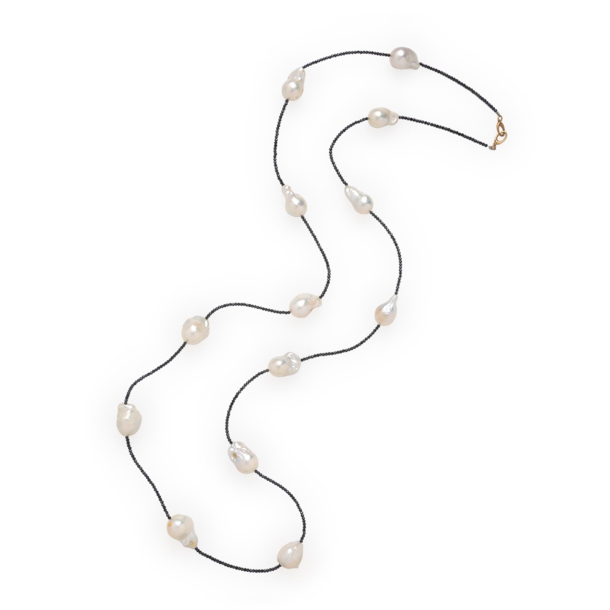 Hubert, Baroque Cultured Pearl and Black Diamond Necklace