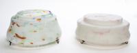 A Set of Five English Art Deco Glass Shades Diameter of largest 12 1/2 inches.