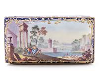 A Limoges Style Parcel Gilt Enamel-on-Copper Writing Box