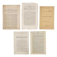 [LINCOLN, Abraham (1809-1865)]. A group of 5 Illinois and pre-Chicago Fire imprints, comprising: