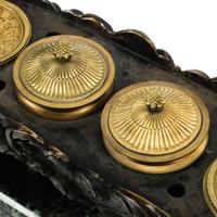 A French Gilt and Patinated Bronze Inkwell