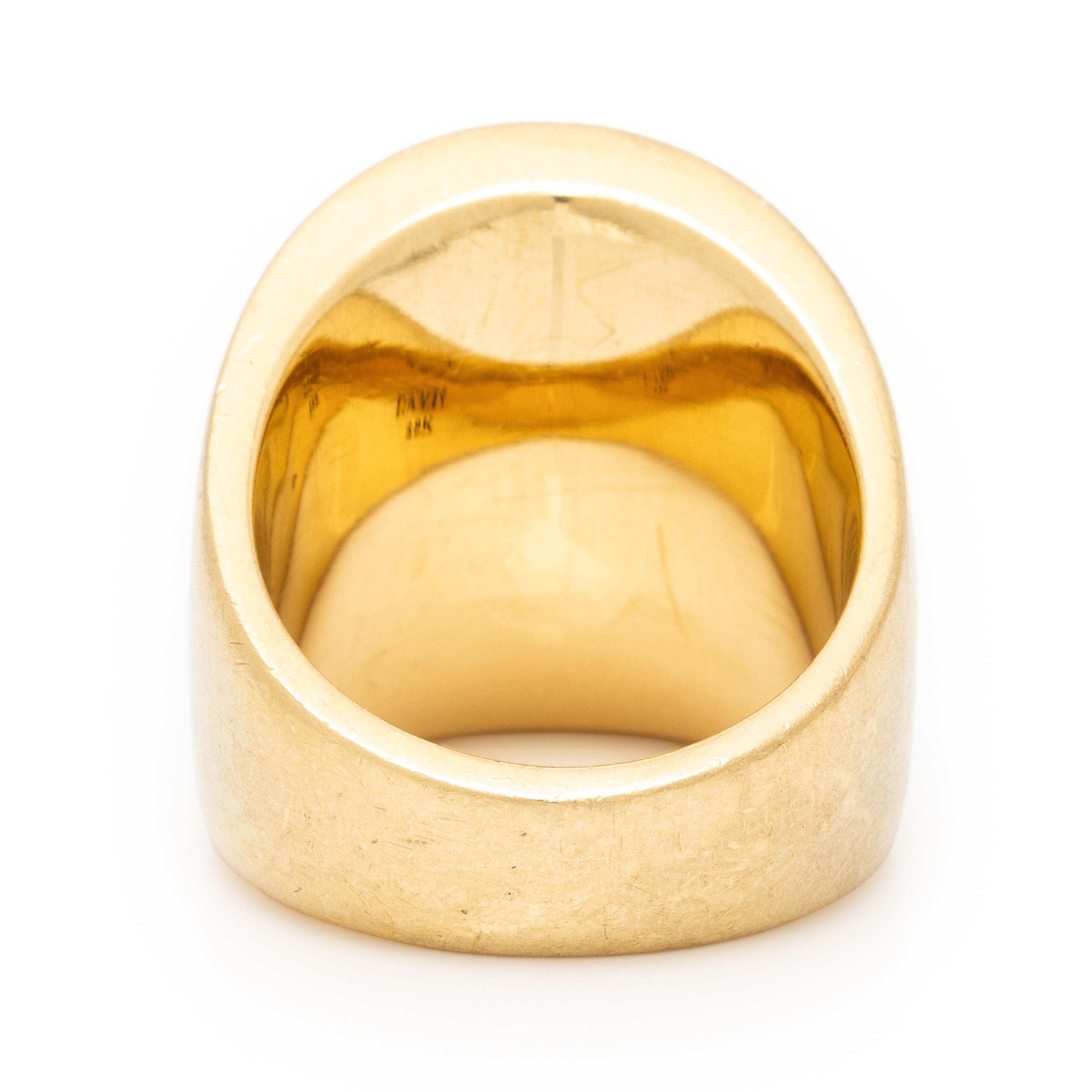 House of Ravn, 'Saddle', Diamond and Yellow Gold Ring
