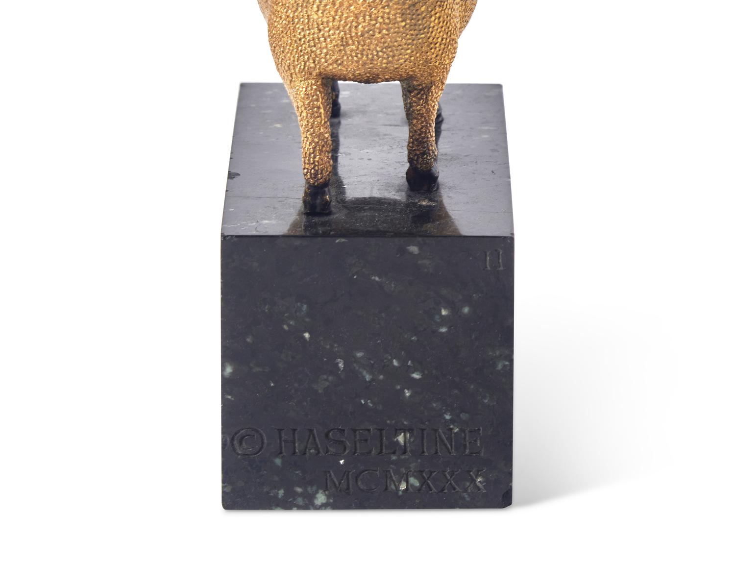 Herbert Chevalier Haseltine (1877-1962), A Gilt Bronze Ewe