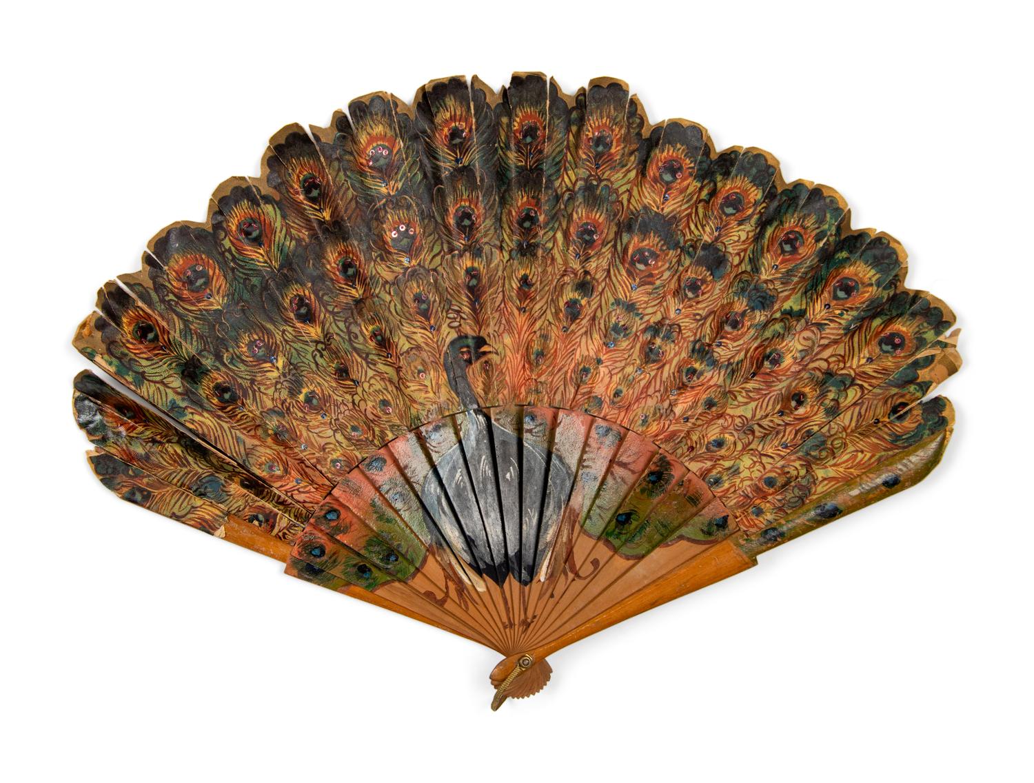 Collection of Thirteen Fans & Three Handkerchiefs, 1850-1930