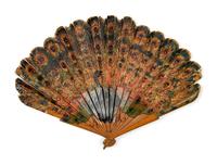 Collection of Thirteen Fans & Three Handkerchiefs, 1850-1930