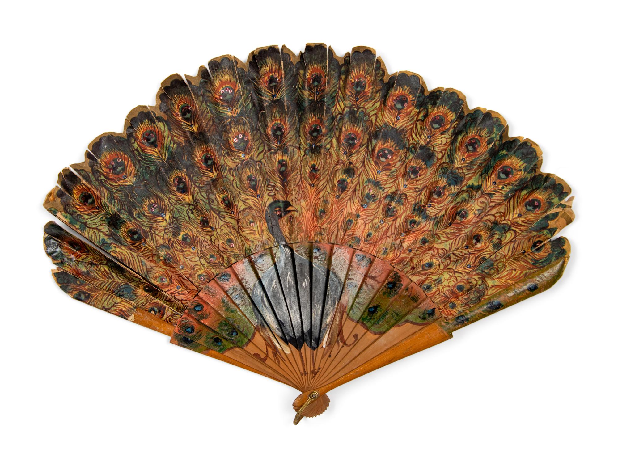 Collection of Thirteen Fans & Three Handkerchiefs, 1850-1930