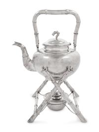 A Chinese Export Silver Teapot and Stand