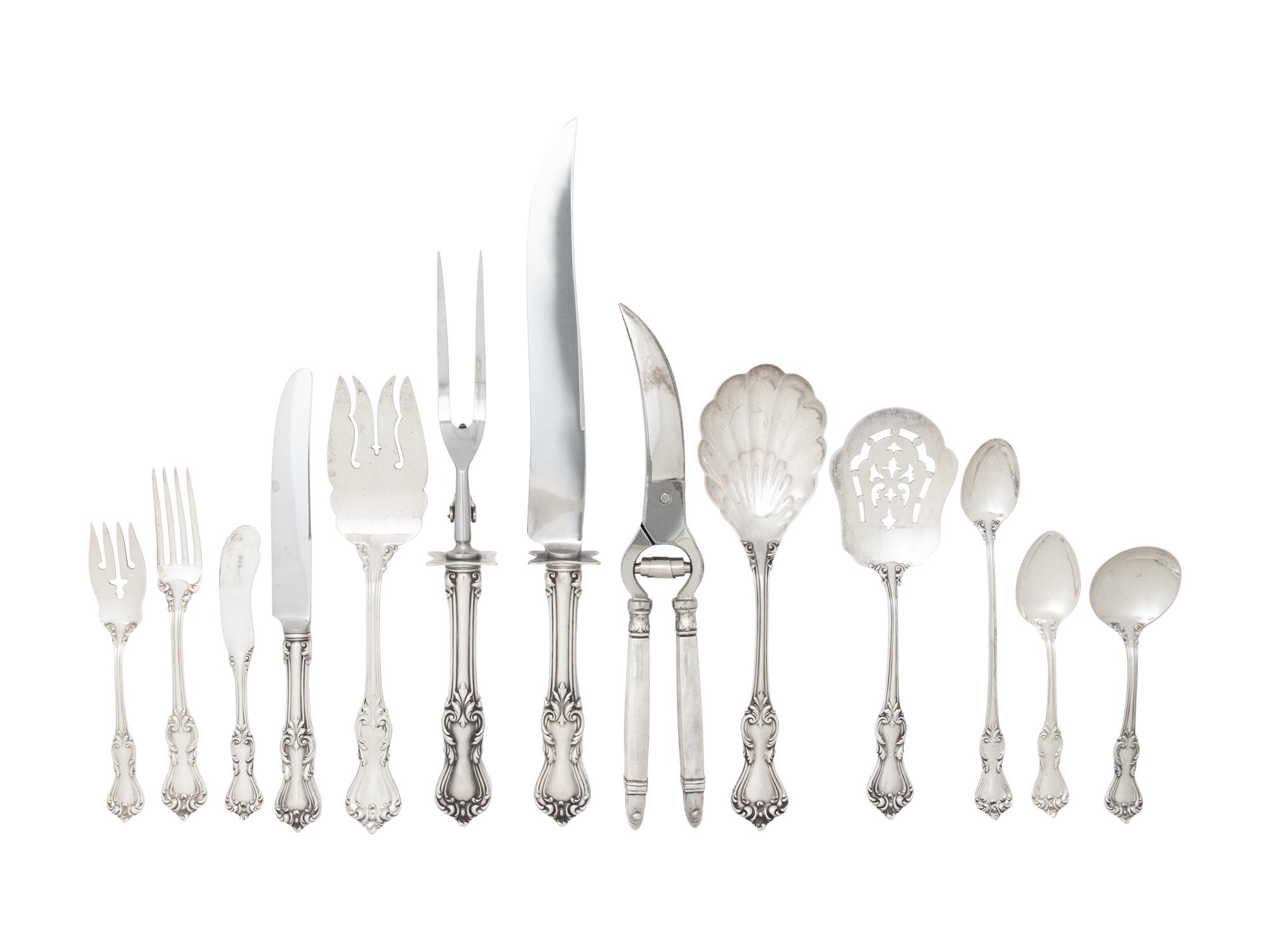 An American Silver Flatware Service