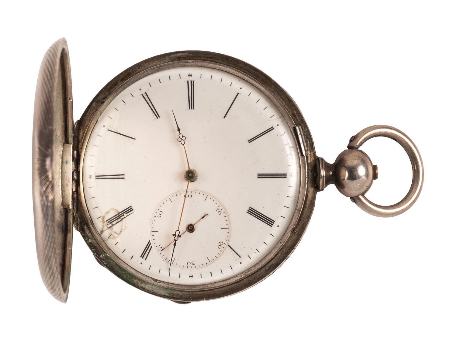 [CIVIL WAR]. Presentation watch engraved to Major Jeremiah A. Sullivan, 13th NY Infantry & 1st NY Veteran Cavalry, KIA at Cabletown, WV, with CDV in uniform.