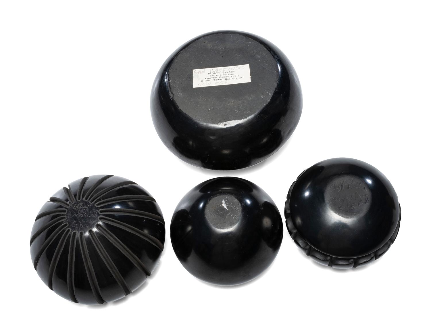 Santa Clara and San Ildefonso Blackware Pottery